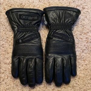New Olympia women’s Black Leather Riding Gloves size small